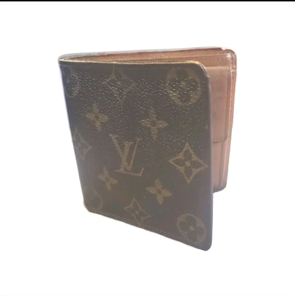 Louis Vuitton Brown Monogram Bi Fold Wallet Coated Canvas Leather